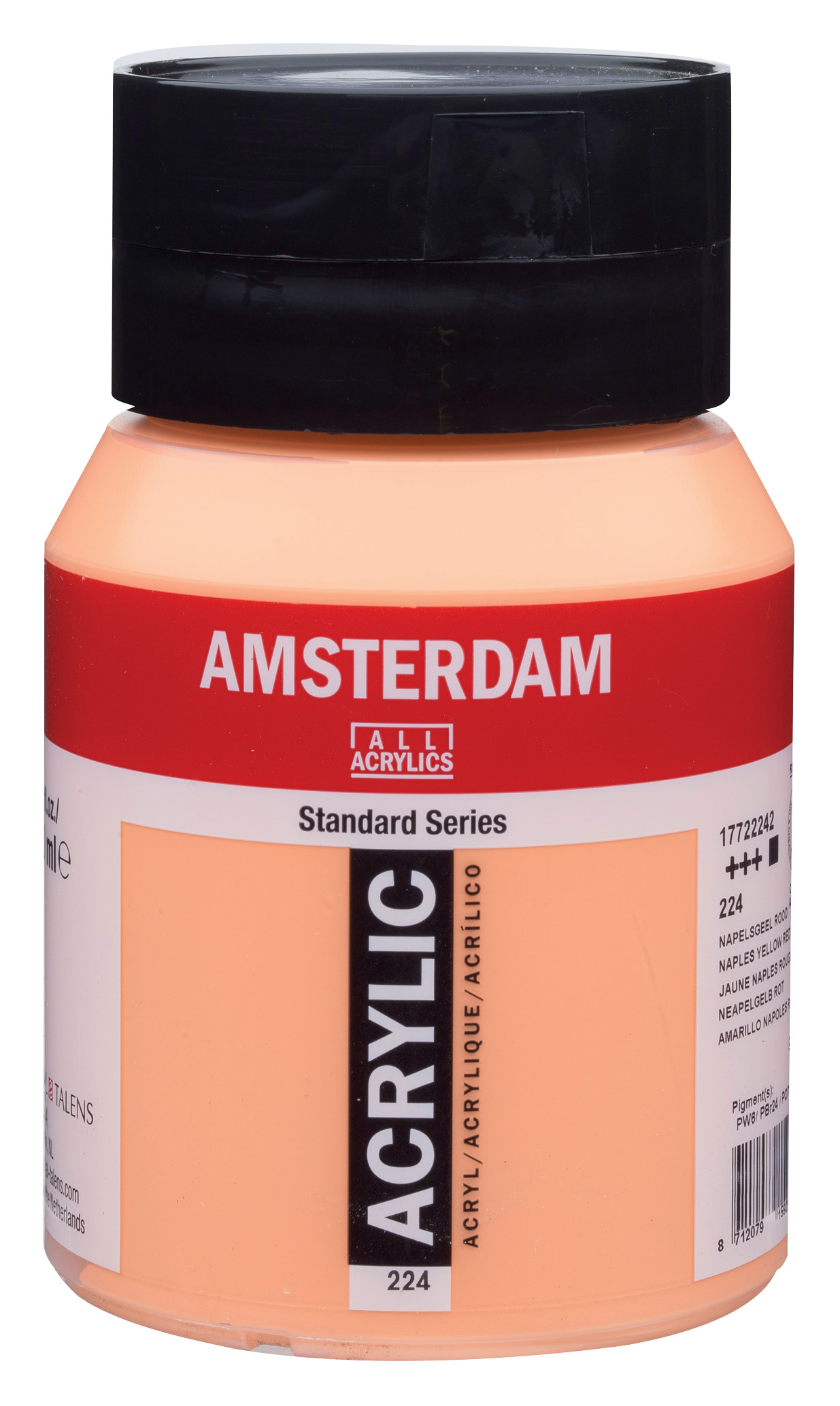 Amsterdam Acryl 500 ml Napelsgeel Rood 224